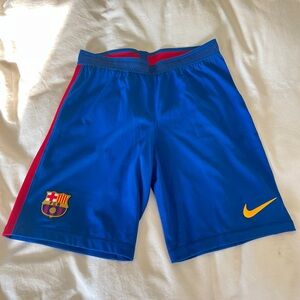 Barcelona FCB Nike Home Vapor Match Soccer Shorts Blue Size S 2016/2017